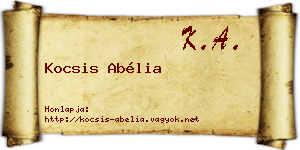 Kocsis Abélia névjegykártya